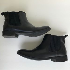 Clarks Black Leather Chelsea Ankle Boots